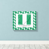  foto | Patriottisch | NIGERIAANSE VLAG Canvas Afdruk (Insitu (Houten vloer))