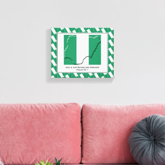  foto | Patriottisch | NIGERIAANSE VLAG Canvas Afdruk (Insitu (Woonkamer))