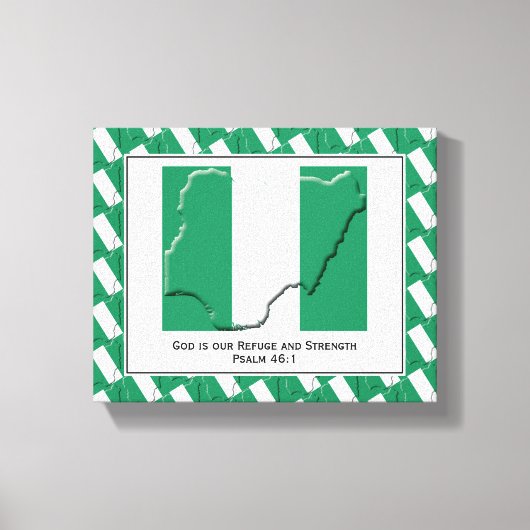foto | Patriottisch | NIGERIAANSE VLAG Canvas Afdruk (Voorkant)