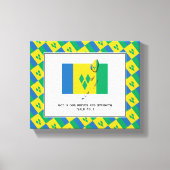  foto | Patriottisch | VLAG ST VINCENT Canvas Afdruk (Voorkant)