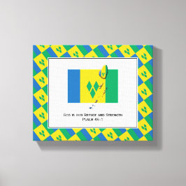 foto | Patriottisch | VLAG ST VINCENT Canvas Afdruk