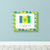 foto | Patriottisch | VLAG ST VINCENT Canvas Afdruk (Insitu (Houten vloer))