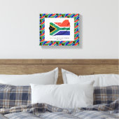  foto | Patriottisch | ZUID-AFRIKAANSE VLAG Canvas Afdruk (Insitu (Slaapkamer))