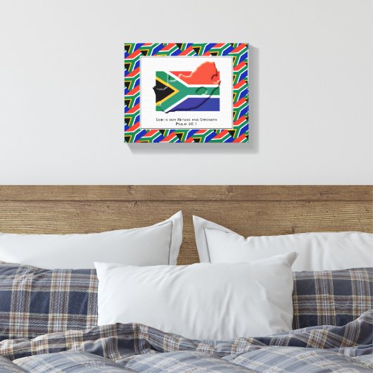  foto | Patriottisch | ZUID-AFRIKAANSE VLAG Canvas Afdruk (Insitu (Slaapkamer))