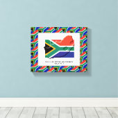  foto | Patriottisch | ZUID-AFRIKAANSE VLAG Canvas Afdruk (Insitu (Houten vloer))