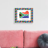  foto | Patriottisch | ZUID-AFRIKAANSE VLAG Canvas Afdruk (Insitu (Woonkamer))