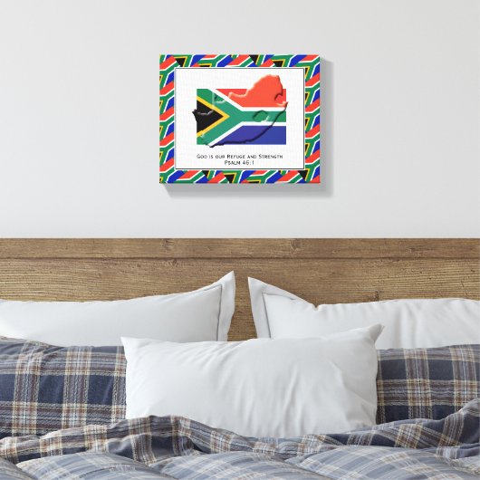 foto | Patriottisch | ZUID-AFRIKAANSE VLAG Canvas Afdruk (Insitu (Slaapkamer))