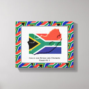  foto   Patriottisch   ZUID-AFRIKAANSE VLAG Canvas Afdruk