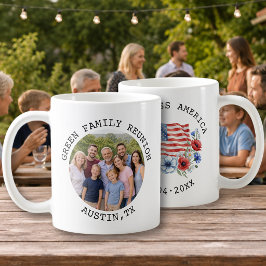 Foto Patriottische Vlag Familie Reünie Aandenken Koffiemok