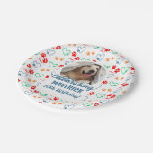  Foto Paw Print Hond Verjaardagsfeest Papieren Bordje (Gekanteld)
