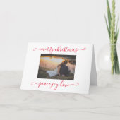 Foto Peace Joy Love Merry Kerstry Kaart (Voorkant)