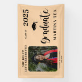 Foto Peach Welkom Afstuderen Banner (Verticaal)