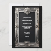  foto Pensioen Afscheid Zilver Zwart Kaart (Achterkant)