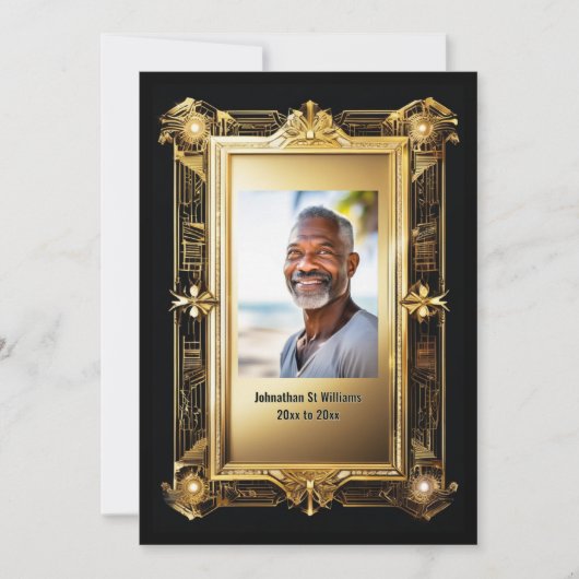  foto Pensioen Afscheidsfeest Retro Chic Kaart (Voorkant)