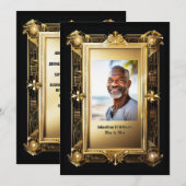  foto Pensioen Afscheidsfeest Retro Chic Kaart (Voorkant / Achterkant)