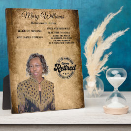 Foto pensioen Award Plaque Fotoplaat