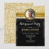 Foto Pensioen - Goud Zwart Kaart (Voorkant / Achterkant)