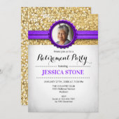 Foto Pensioen - Paarse Goud Wit Kaart (Voorkant / Achterkant)