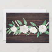 Foto Pensioen Partij in ruste Wood Witte Bloemen Kaart (Achterkant)