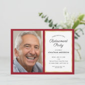 Foto Pensioen Partij | Rood en Goud Kaart (Staand voorkant)