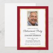 Foto Pensioen Partij | Rood en Goud Kaart (Voorkant / Achterkant)