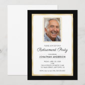 Foto Pensioen Partij | Zwart en Goud Kaart (Voorkant / Achterkant)