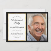 Foto Pensioen Partij | Zwart en Goud Kaart (Voorkant)