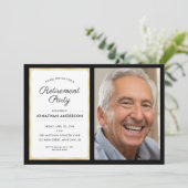 Foto Pensioen Partij | Zwart en Goud Kaart (Staand voorkant)