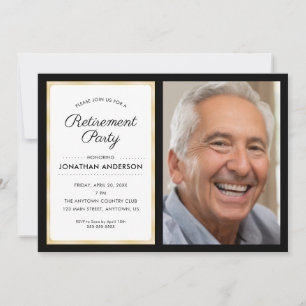 Foto Pensioen Partij   Zwart en Goud Kaart