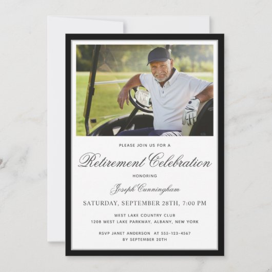 Foto Pensioenfeest vieren Kaart (Voorkant)