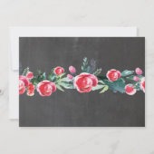Foto Pensioenpartij Chalk Red Floral Rozen Kaart (Achterkant)