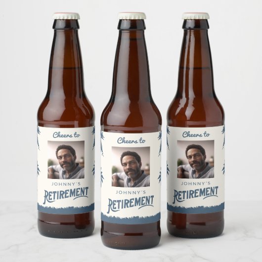 Foto pensionering bier etiket (Flessen)