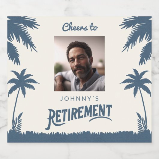 Foto pensionering bier etiket (Enkel label)