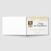 Foto Pensionering Party Gasten Goud Glitter Gastenboek (Volledig)