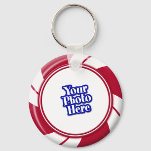 Foto Pepermunt Draaikolk Streep Snoep Sleutelhanger