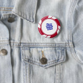 Foto Peppermint Swirl Stripe Snoep Ronde Button 5,7 Cm (In situ)