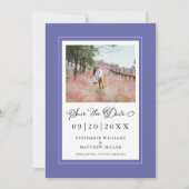Foto Periwinkle Blue Chic Wedding Save The Date (Voorkant)