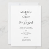 Foto Personal Modern Typography Banner Verloving Save The Date (Achterkant)