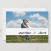 Foto Personal Modern Typography Banner Verloving Save The Date (Voorkant)
