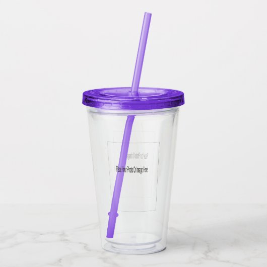 Foto personaliseren acryl drinkbeker (Achterkant)