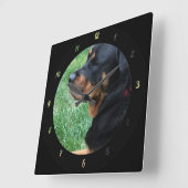 Foto personaliseren of Bestaande foto van Dog gebr Vierkante Klok (Hoek)