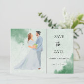Foto personaliseren save the date (Staand voorkant)