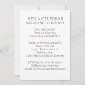 Foto Personalizada Invitación de 40 Años Aztec Kaart (Achterkant)