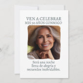 Foto Personalizada Invitación de 50 Años Kaart (Voorkant)