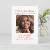 Foto Personalizada Invitación de 50 Años Kaart (Staand voorkant)