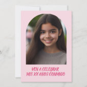 Foto Personalizada Invitación de Cumpleaños Kaart (Voorkant)