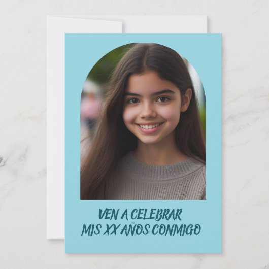Foto Personalizada Invitación de Cumpleaños Kaart (Voorkant)