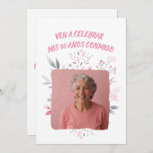 Foto Personalizada Mis 80 Años - 80 jaar Custom Kaart (Voorkant / Achterkant)