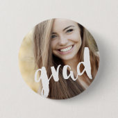 Foto Personalized Modern Afstudeerder Celebration Ronde Button 5,7 Cm (Voorkant)