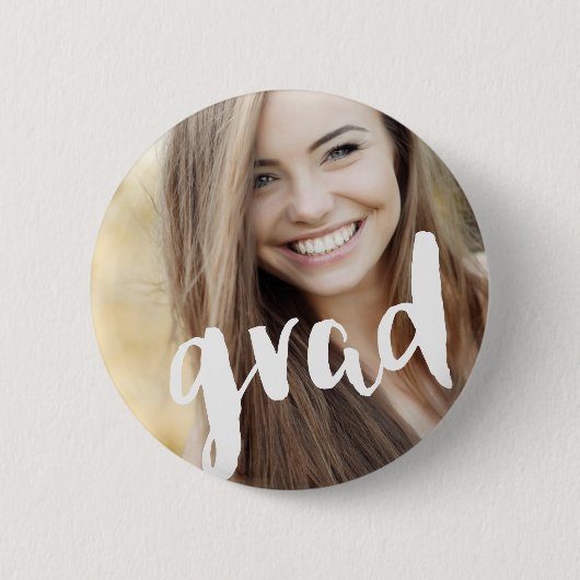Foto Personalized Modern Afstudeerder Celebration Ronde Button 5,7 Cm (Voorkant)